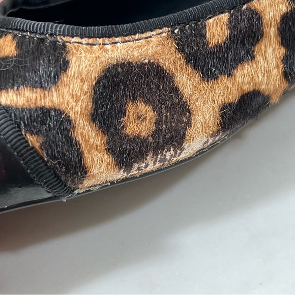 Michael Kors Animal Print Calf Hair Patent Leather Toe Ballet Flats Size 6.5 - Picture 16 of 16